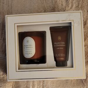Threshold Warm Cider & Cinnamon Brown Candle and Hand Cream Gift Set
